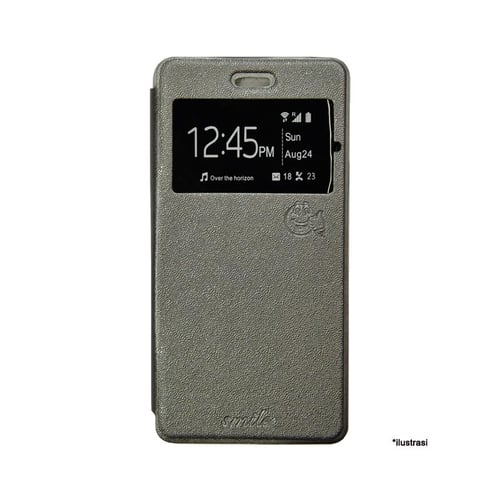 SMILE Flip Cover Case Samsung Galaxy J5 - Abu-abu