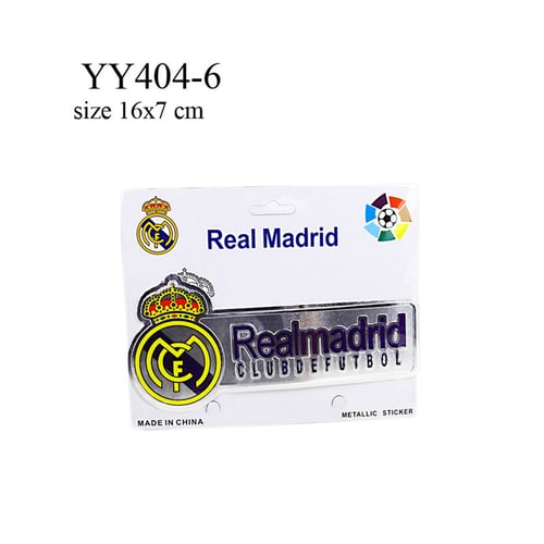 Stiker klub bola logo + nama Real madrid YY404-6