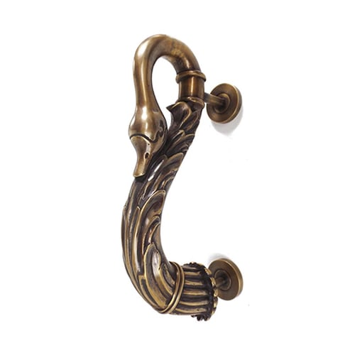 Heritage Brass 10-1/2" Handle Pintu Kuningan / Brass Timber Door Pull Angsa / Swan