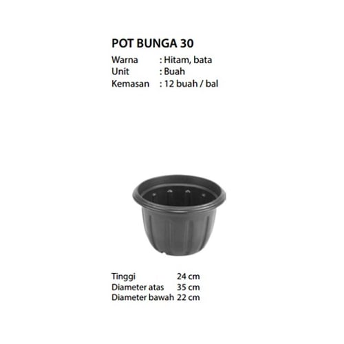 Bintang Laut Pot Bunga / Tanaman Plastik 30cm