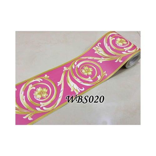 Vector Wall Border Sticker 10mx10cm WBS020 Red N Gold