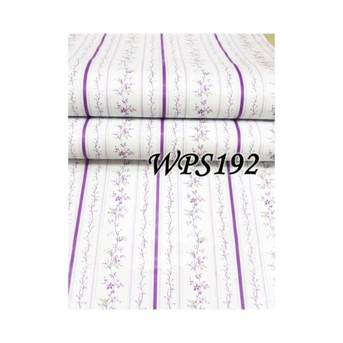 Wallpaper Sticker 45cmx5m WPS192 Purple List With Purple Flower