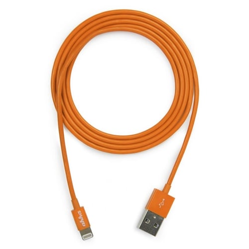 AHHA Lightning Cable iPhone 5-5s-6-6Plus-iPad Air-iPod Donuts String Spark Orange- Data Cable