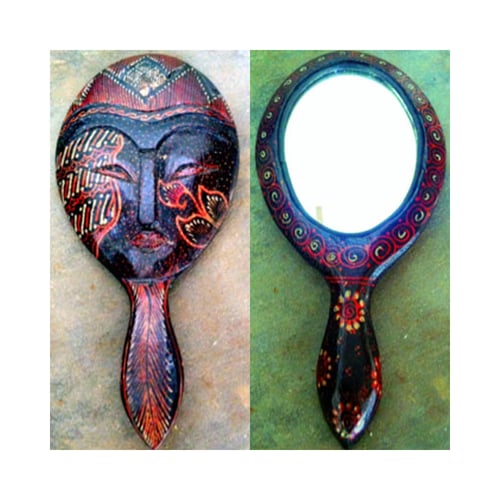 Cermin Wajah Kayu Batik