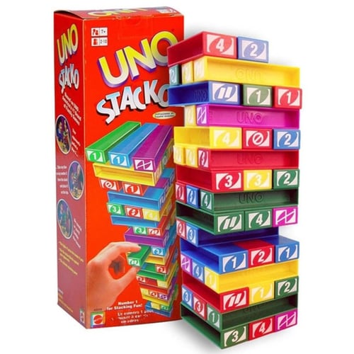 UNO Stacko Mainan Anak-Anak dan Orang Tua 45 Block