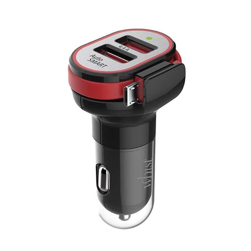 HIPPO Car Charger Whist 2 Output 4.4A Micro Cable (SP)