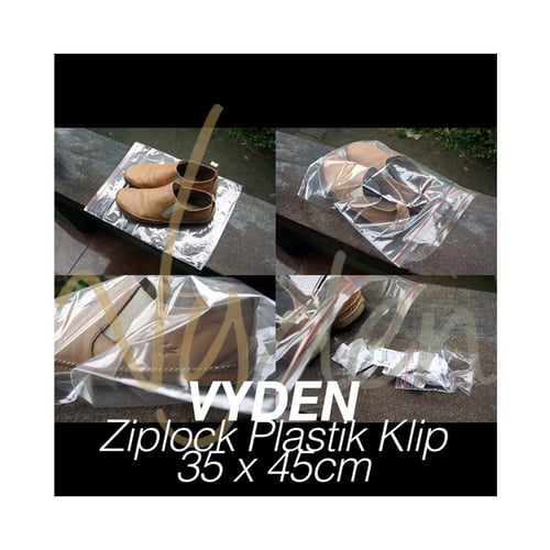 Ziplock Plastik Klip 35 x 45 cm Sepatu Sneaker Baju Kaos Tas Kamera MURAH
