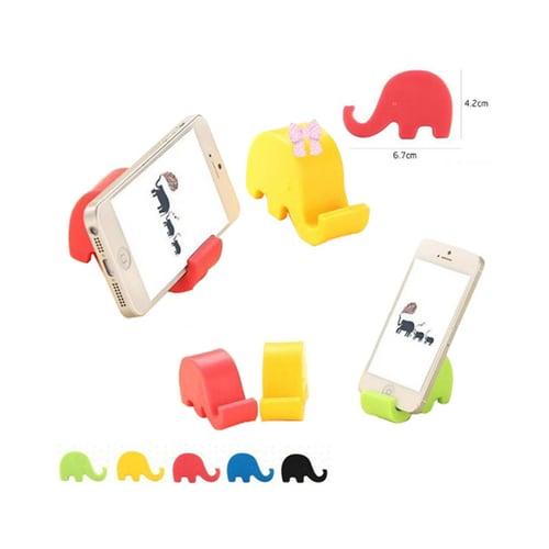 TOOSCI Fashion Cute Phone Holder Mini Silicone Elephant