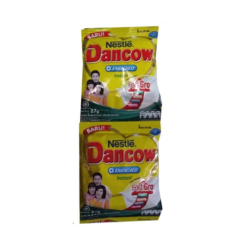 DANCOW Enriched Susu Bubuk Instant Full Cream 27gr Isi 10sct