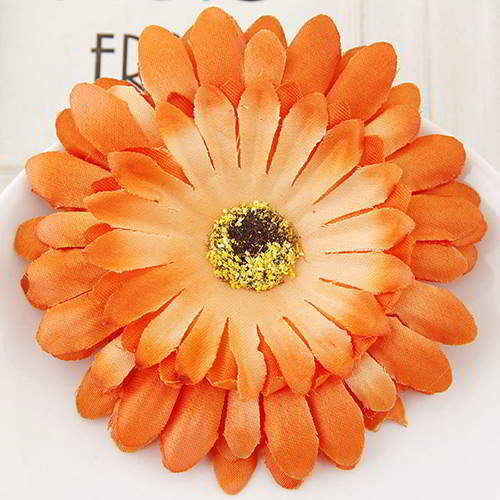Chrysanthemum Hair Hoop T5A7FE Orange 6pcs