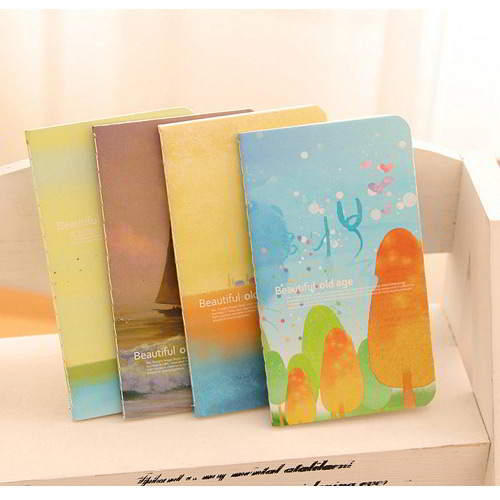 Trees Pattern Paper Stickers Notebook RAECDC 6pcs
