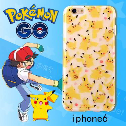 Pokemon Monster Pattern Iphone6s Cases Yellow RB5BFA 6pcs
