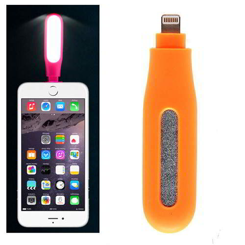 Portable Mini LED Fill Light IPhone5-6-6S Plus Orange 6pcs