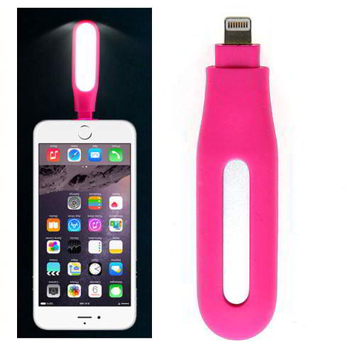 Portable Mini LED Fill Light IPhone5-6-6S Plus Plum Red 6pcs