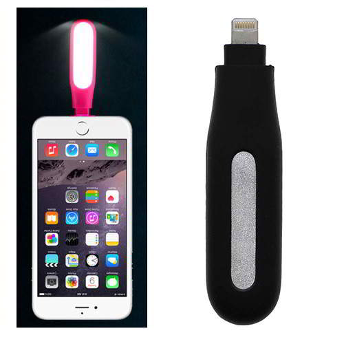 Portable Selfie Flash LED Cam IPhone5-6-6S Plus Black 6pcs