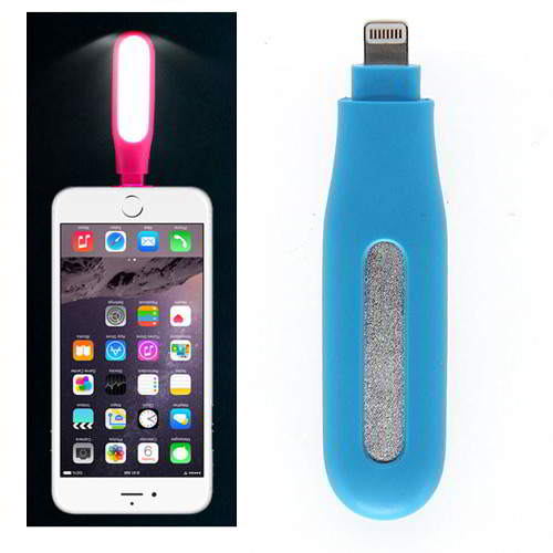 Portable Selfie Flash LED Cam IPhone5-6-6S-Plus Blue 6pcs