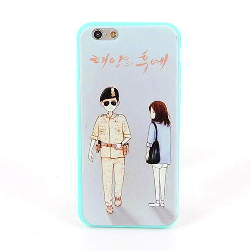 Soldier Girl Pattern DOTS Iphone 6 Blue RB8F78 6pcs