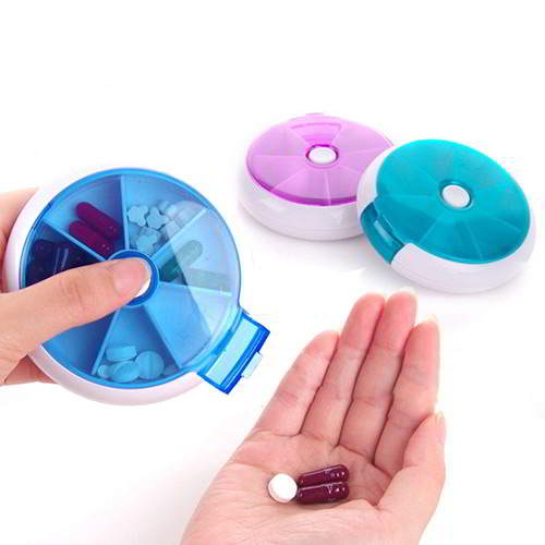 Color Round Pill Case Goods RBEFEC Random 6pcs