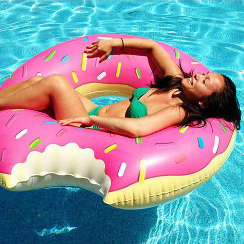 Doughnut Pattern Swim Ring 6pcs RBDEA6-Pink