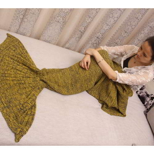JRK Kids Mermaid Pure Color Blanket RBC7FB Yellow 6pcs