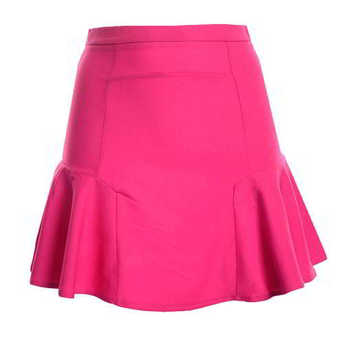 Patchwork Mini Chiffon Fishtail Skirt RCFEBD Plum Red 6pcs