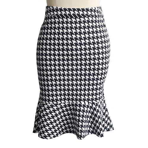 Plover Package Hip Slim Fishtail Skirt RBA7ED White Black 6pcs