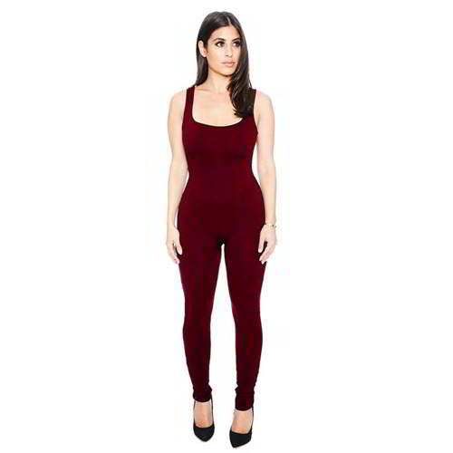Sleeveless Jumpsuits RBBE58 Claret Red 6pcs