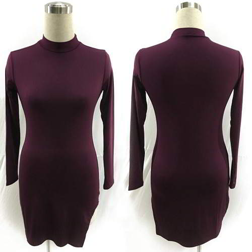Split Sleeve O Neckline RBBECB Purple 6pcs