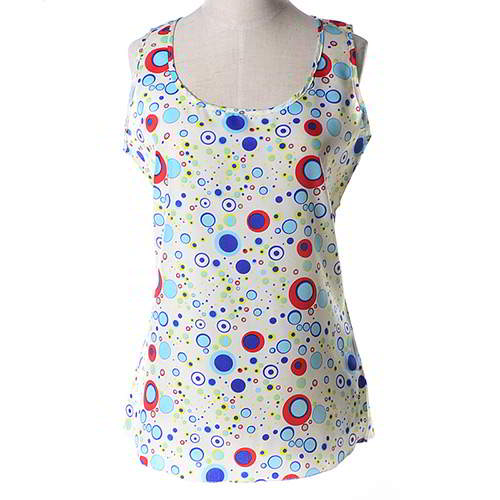 Round Pattern Sleeveless Garment RBEE7A Multi Color 6pcs
