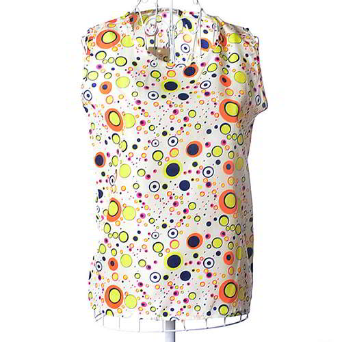 Round Pattern Sleeveless Garment RBEE7B Multi Color 6pcs