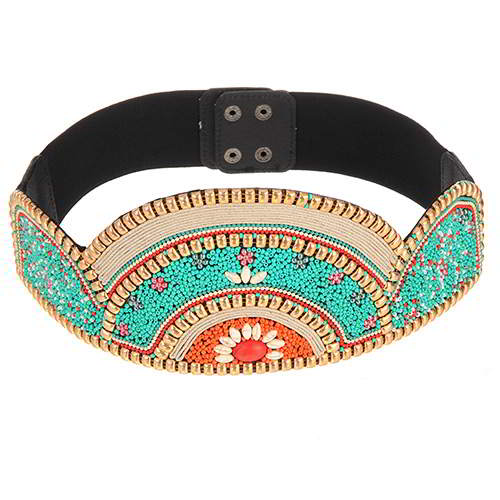 Flower Pattern Belt RBB7AC Green