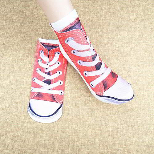 Shoes Pattern Decorated 3D Effect Design RA6B5A Red 6pcs
