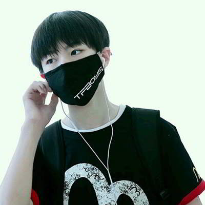 Letter TFBOYS Decorated Simple Design R8A75C Black 6pcs
