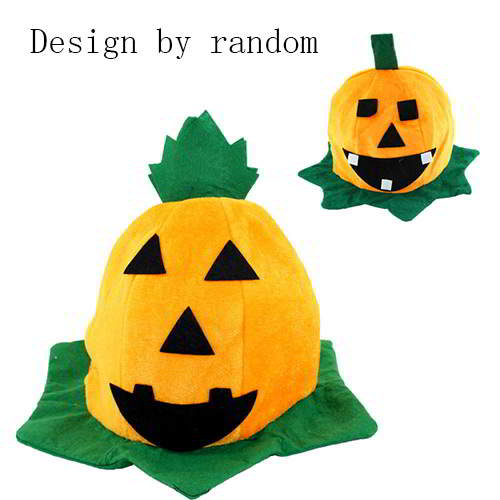 Halloween Skull Face Leaft Pumpkin Hat RCFD76 Yellow 6pcs