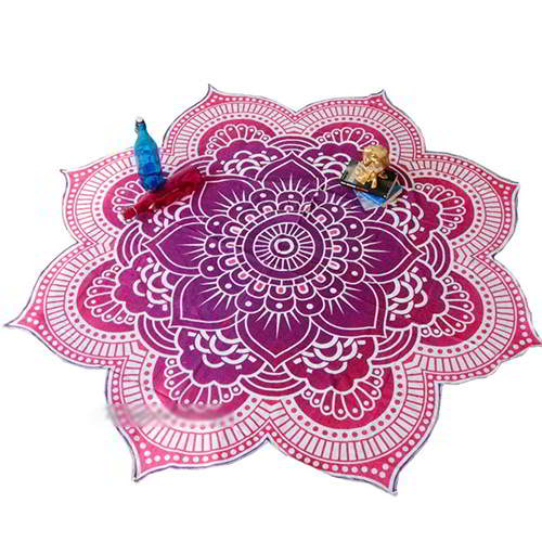 Flower Regular Yoga Mat Shawl RC8A7E Purple 6pcs