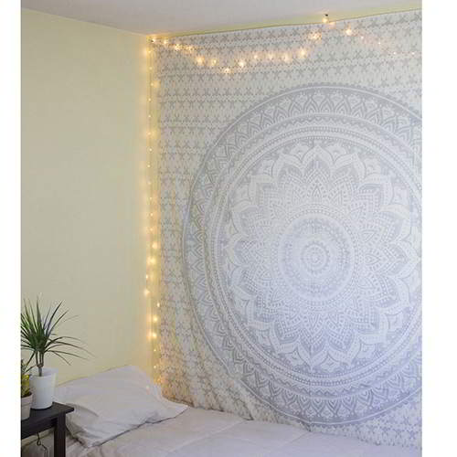 Flower Square Yoga Mat Shawl RC8A6D Light Gray 6pcs