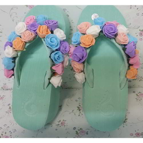 Flower Beach Shoes RAC7FE Green 6pcs