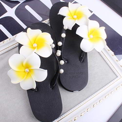 Two Flowers Beach Shoes RAC8EC Black 6pcs