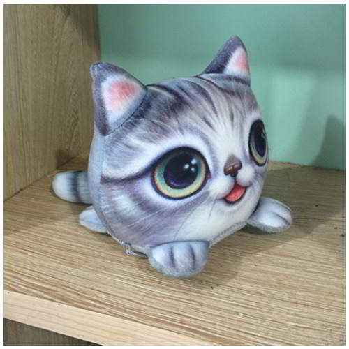 Kitten Big Eyes Cat Pattern Decorated RBF6F8 Gray