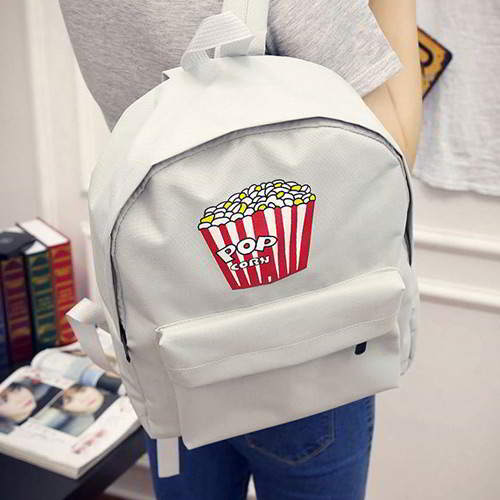 Chips Pattern Pure Color Backpack RBAFD5 Gray 6pcs