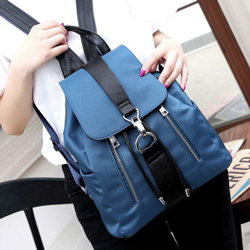 Double Zippers Pure Color Design RB7888 Sapphire Blue 6pcs