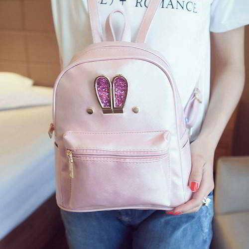 Rabbit Pure Color Backpack RBAF6A Pink 6pcs