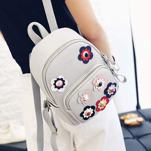 Rivet Flower Backpack RBBDC6 Gray 6pcs