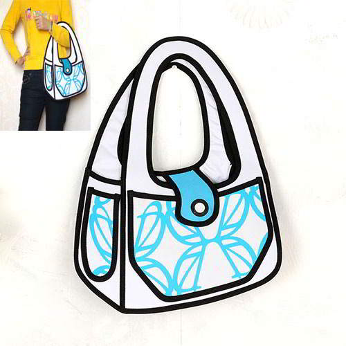 Cartoon 3D Handbag RBDA5B Blue 6pcs
