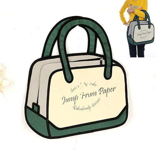 Cartoon 3D Letter Handbag RBDAA8 Dark Green 6pcs