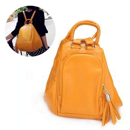 Tassel Decorated Pure Colore Design RAAE8B Yellow 6pcs