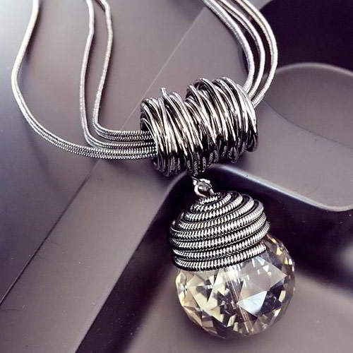 Bulb Shape Pendant Bth T57885 Silver 6pcs
