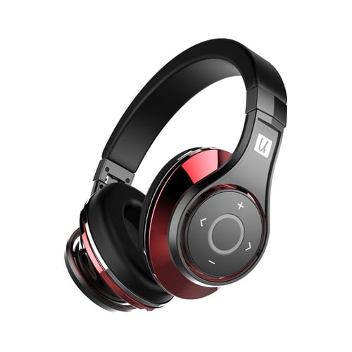 Bluedio Ufo Premium Wireless Bluetooth Headset High End Headphones with Mic Hitam Merah