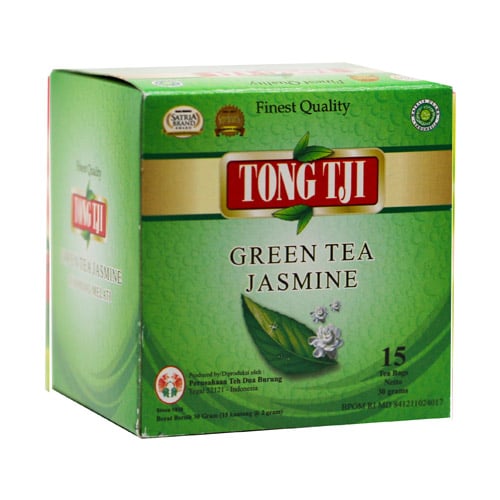 TONG TJI Green Tea Jasmine 15kantong 1 Karton Isi 24pcs