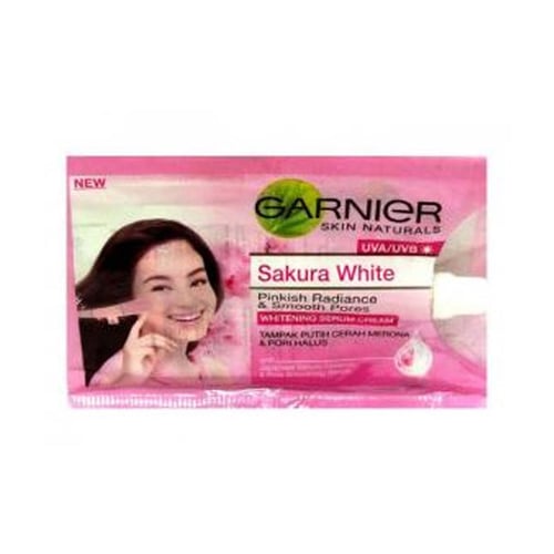 GARNIER 3 Pcs Light Sakura White Pinkish Radiance Cream  7ml Sachet
